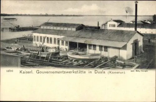Ak Douala Duala Kamerun, Kaiserliche Gouvernementswerkstätte