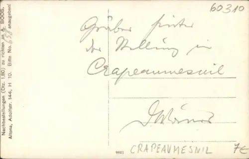 Foto Ak Crapeaumesnil Oise, Gräber hinter der Stellung, Kriegsschauplatz 1. WK