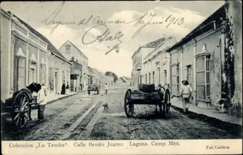 Ak Tacubaya Ciudad de Mexico Mexiko Stadt, Coleccion La Trocha, Calle Benito Juarez, Laguna Camp