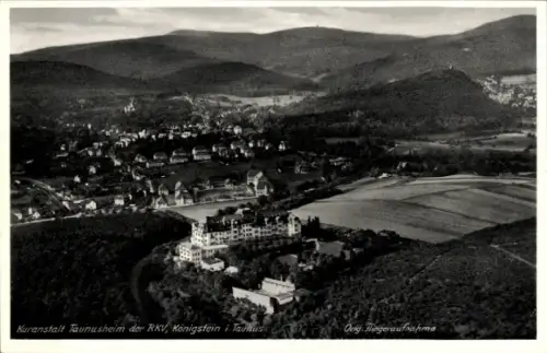 Ak Königstein im Taunus, Fliegeraufnahme, Kuranstalt Taunusheim des RKV