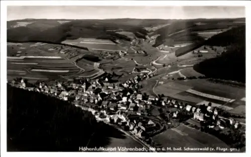 Ak Vöhrenbach im Schwarzwald Baden, Fliegeraufnahme
