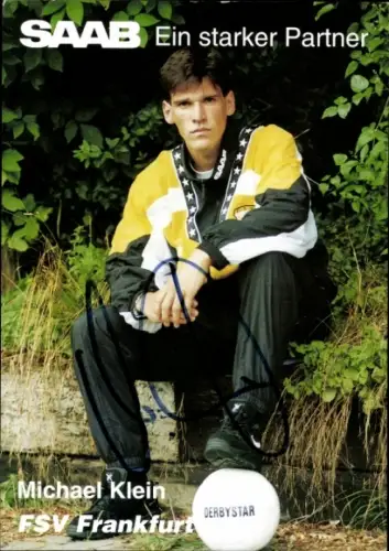 Autogrammkarte Fußballer Michael Klein, FSV Frankfurt, Autogramm