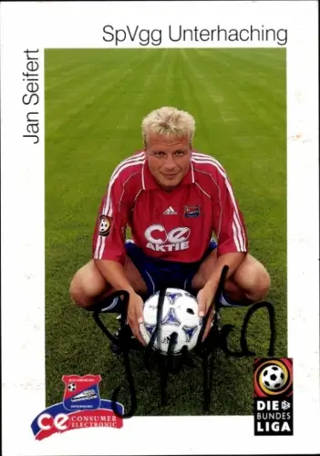 Autogrammkarte Fußballer Jan Seifert, SpVgg Unterhaching, Autogramm