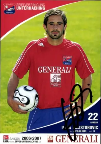 Autogrammkarte Fußballer Ivica Majstorovic, SpVgg Unterhaching, Autogramm