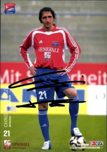 Autogrammkarte Fußballer Christian Hölzer, SpVgg Unterhaching, Autogramm