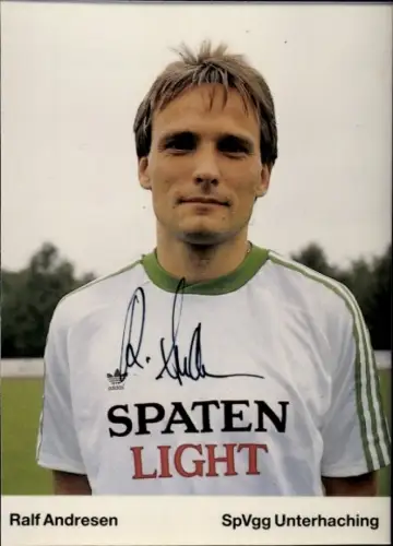 Autogrammkarte Fußballer Ralf Andresen, SpVgg Unterhaching, Autogramm