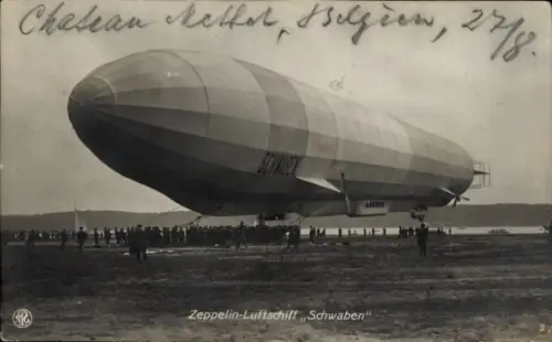 Ak Potsdam, Luftschiffhafen, Zeppelin-Luftschiff LZ 10 Schwaben