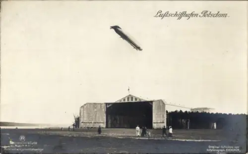 Ak Potsdam, Luftschiffhafen, Zeppelin, RPH, Sanke Karte