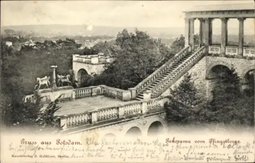 Ak Potsdam, Panorama vom Pfingstberg aus