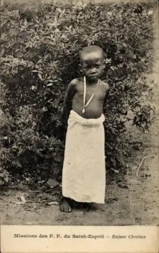 CPA Missions des P. P. du Saint-Esprit, Enfant Chrétien