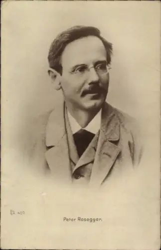 Ak Schriftsteller Peter Rosegger, Portrait
