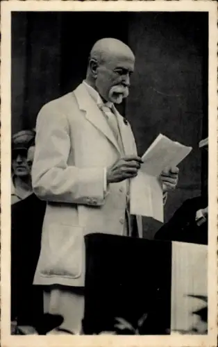 Ak Tomáš Garrigue Masaryk, Präsident der Tschechoslowakei 1928