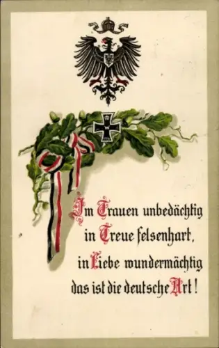 Ak Die deutsche Art, Eisernes Kreuz, Deutscher Reichsadler
