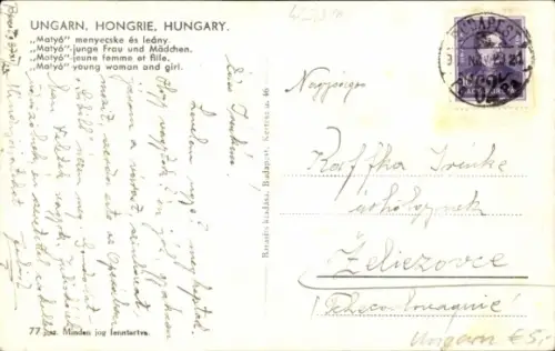 Ak Frauen in ungarischen Trachten