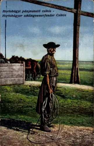 Ak Ungarn, Hortobagyer schlingenwerfender Csikos