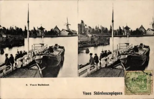 Stereo Ak Buiksloot Amsterdam, Hafen, Windmühle