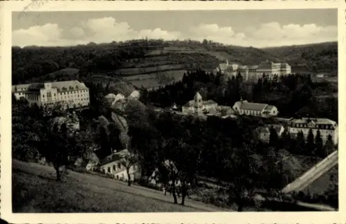 Ak Schönstatt Vallendar am Rhein, Gesamtansicht von  Landschaft, Bäume, Gebäude