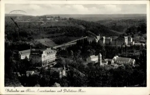 Ak Vallendar am Rhein, Vallendar am Rhein, Exerzitienhaus, Pallotiner-Haus, Landschaft