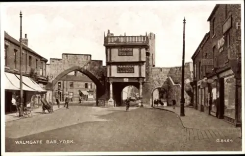 Ak York Yorkshire England, Walmgate Bar