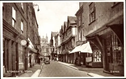Ak York Yorkshire England, Stonegate