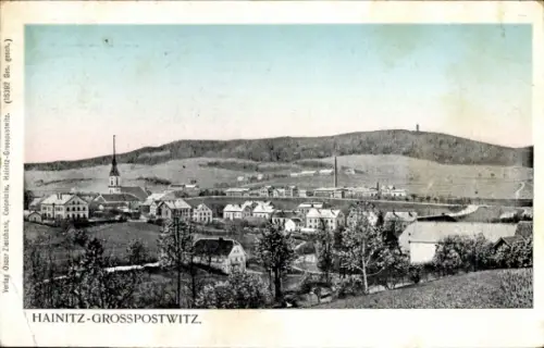 Ak Hainitz Großpostwitz in Sachsen, Panorama
