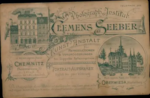 CdV Chemnitz in Sachsen, Kunstanstalt, Clemens Seeber