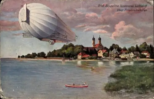 Ak Friedrichshafen am Bodensee, Graf Zeppelins lenkbares Luftschiff