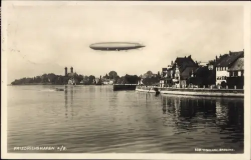 Ak Friedrichshafen am Bodensee, Zeppelin, Teilansicht der Stadt