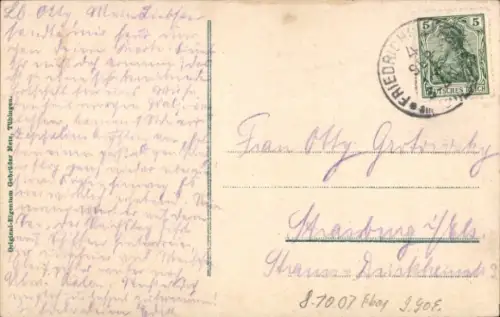 Ak Friedrichshafen am Bodensee, Panorama, Luftschiff des Grafen Zeppelin