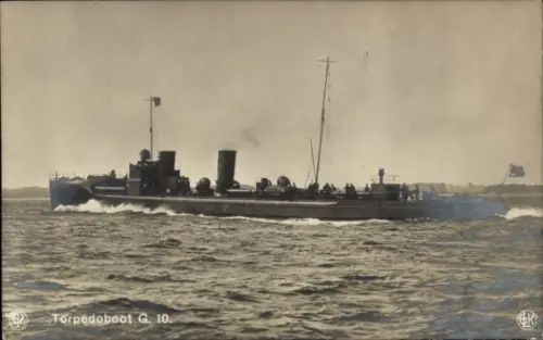 Ak Deutsches Kriegsschiff, Torpedoboot G 10, Kaiserliche Marine, NPG, GLK