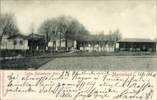 Ak Mariánské Lázně Marienbad Region Karlsbad, Kaffee Hohendorfer Höhe