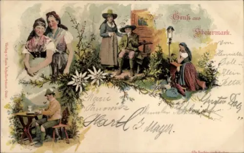 Ak Steiermark, Volkstrachten