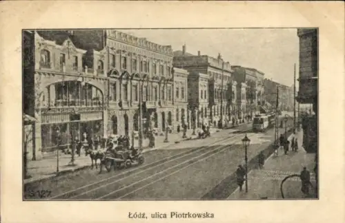 Ak Lodz Lodsch Polen, Petrikauer Straße