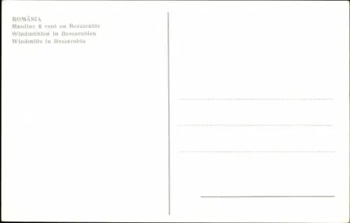 Ak Rumänien, Windmühlen in Bessarabien