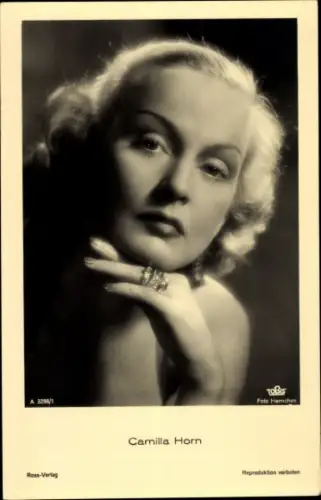 Ak Schauspielerin Camilla Horn, Portrait, Ross Verlag  A 3288/1