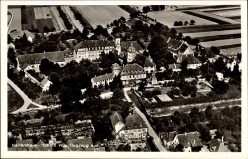 Ak Heitersheim im Schwarzwald, Luftaufnahme vom Schloss