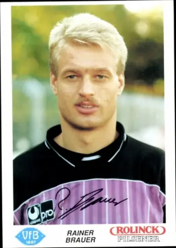 Autogrammkarte Fußballer Rainer Brauer, VfB Oldenburg, Autogramm