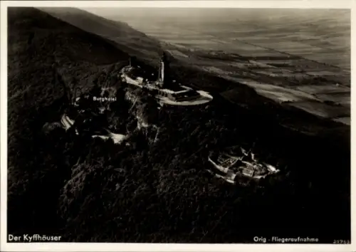 Ak Steinthaleben Kyffhäuserland in Thüringen, Kyffhäuser, Fliegeraufnahme