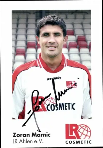 Autogrammkarte Fußballer Zoran Mamic, Rot Weiss Ahlen, Autogramm