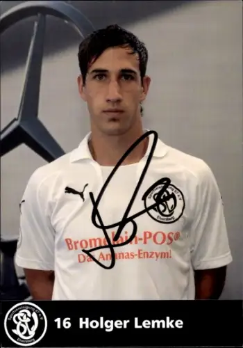 Autogrammkarte Fußballer Holger Lemke, SV Elversberg, Autogramm