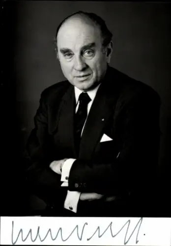 Foto Ak Dr. Otto Graf Lambsdorff, Bundesvorsitzender FDP, Autogramm