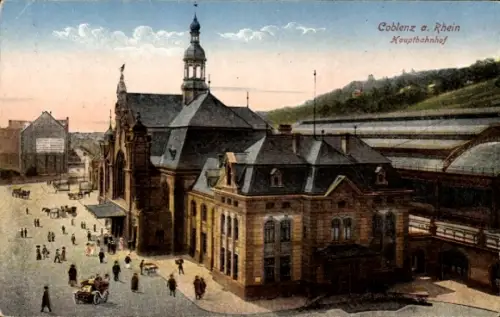 Ak Koblenz am Rhein, Hauptbahnhof