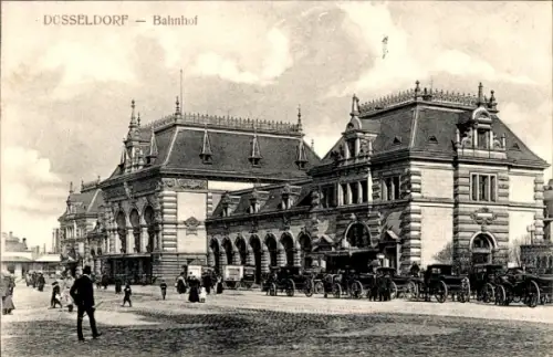 Ak Düsseldorf am Rhein, Bahnhof