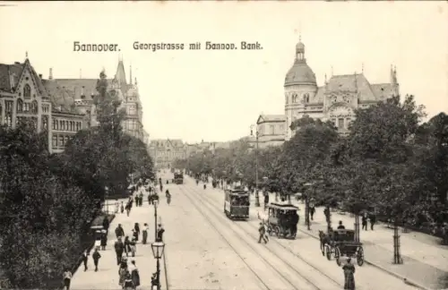Ak Hannover, Georgstraße, Hannoversche Bank