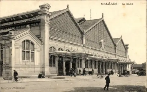 Ak Orléans Loiret, Bahnhof