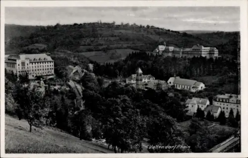 Ak Vallendar Rhein, Blick auf den Ort, Kurhäuser, Wald