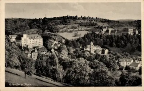 Ak Vallendar am Rhein, Vallendar a Rhein, Landschaft, Gebäude, Bäume