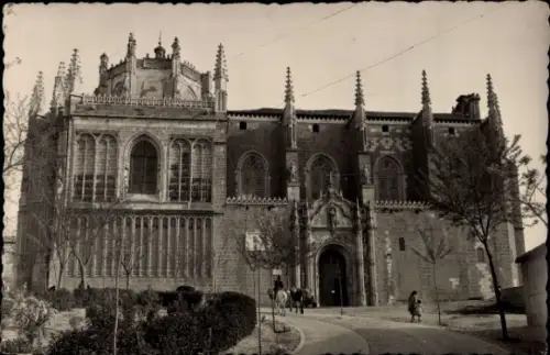 Ak Toledo Kastilien La Mancha Spanien, Historisches Gebäude, Bäume, Menschen,  aus Spanien