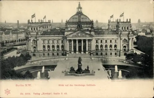 Ak Berlin Tiergarten, Reichstagsgebäude