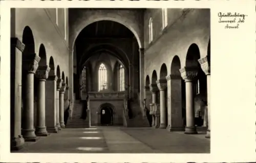 Ak Quedlinburg im Harz, Dom, Innenansicht